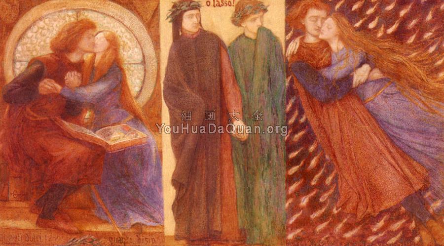 Paolo And Francesca Da Rimini - 但丁·加百利·罗塞蒂